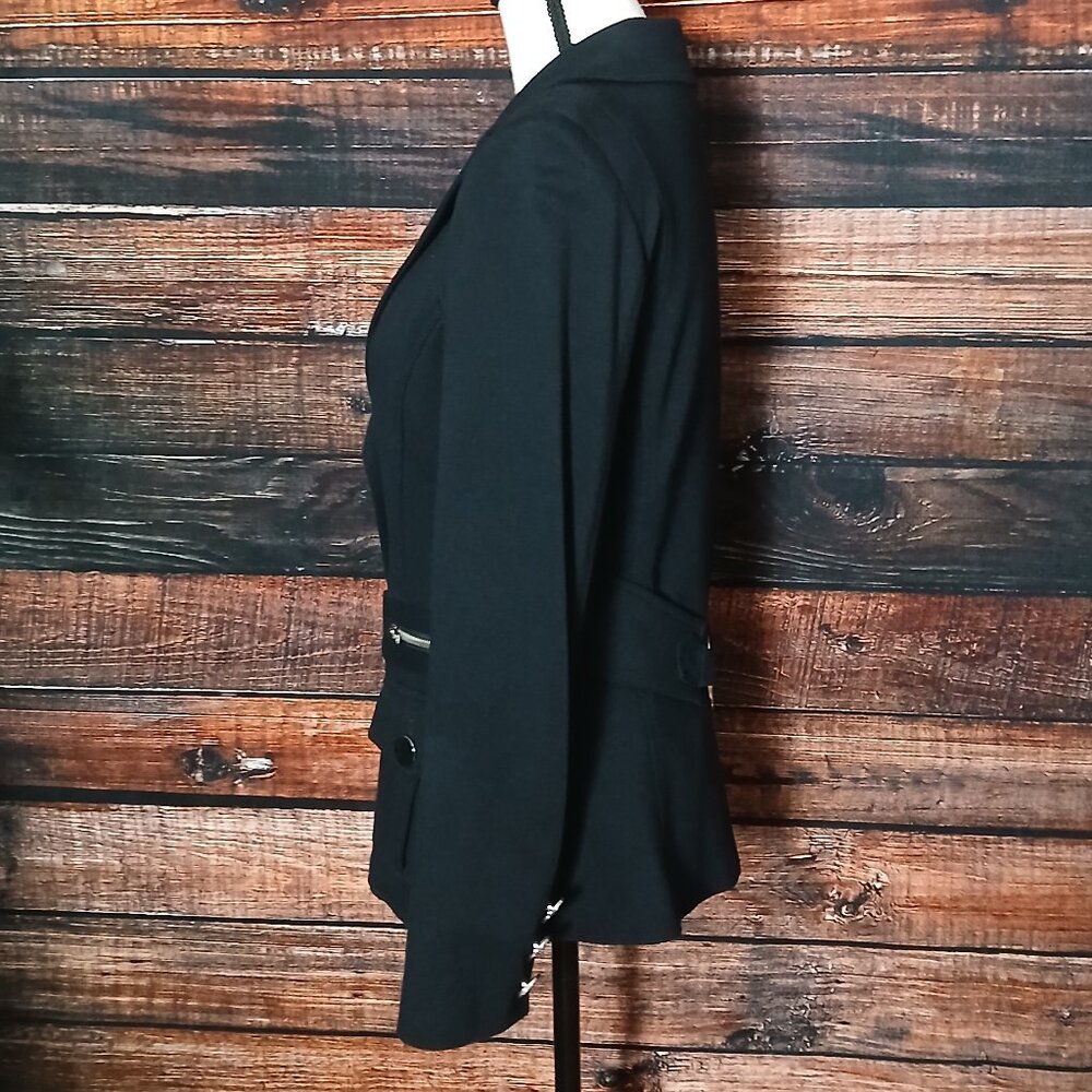 Cache Contour Collection Jacket Blazer Size S Bla… - image 6